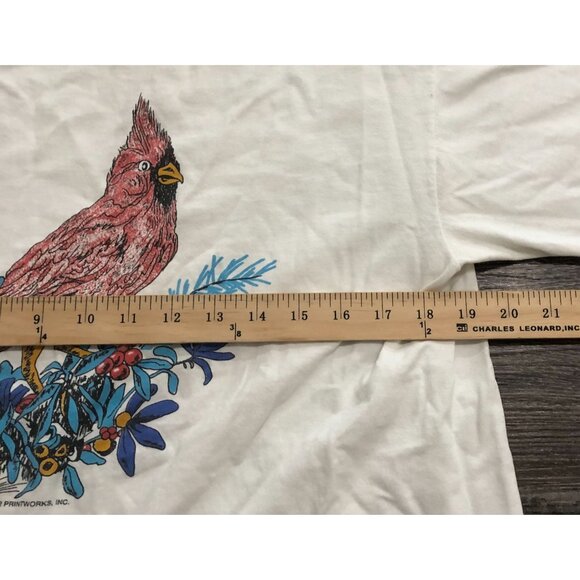 Vintage 1992 Cardinal Bird Adult Large Single Stitch Tee T Shirt - Picture 6 of 6